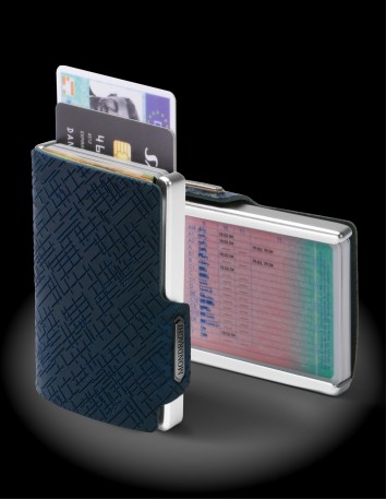 Mondraghi mini-wallet card holder and money clip. RFID block