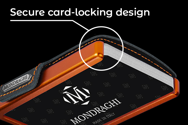 Secure card-locking design miniwallet